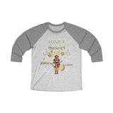 "Have A Gospel Christmas" (Pajama Top-like) Unisex Tri-Blend 3/4 Raglan Tee